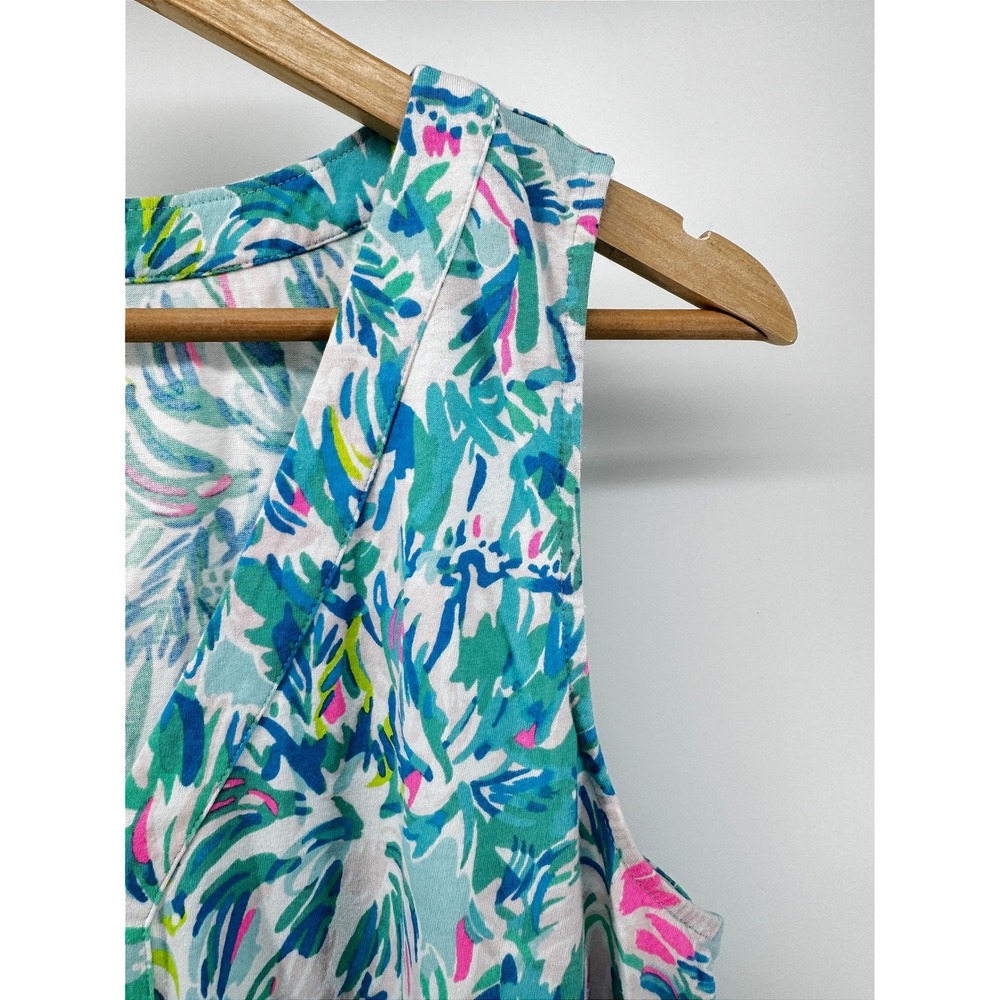 Lilly Pulitzer Lorina Swing Dress in the vibrant Blue Ibiza Cabana Size Large - Picture 8 of 11